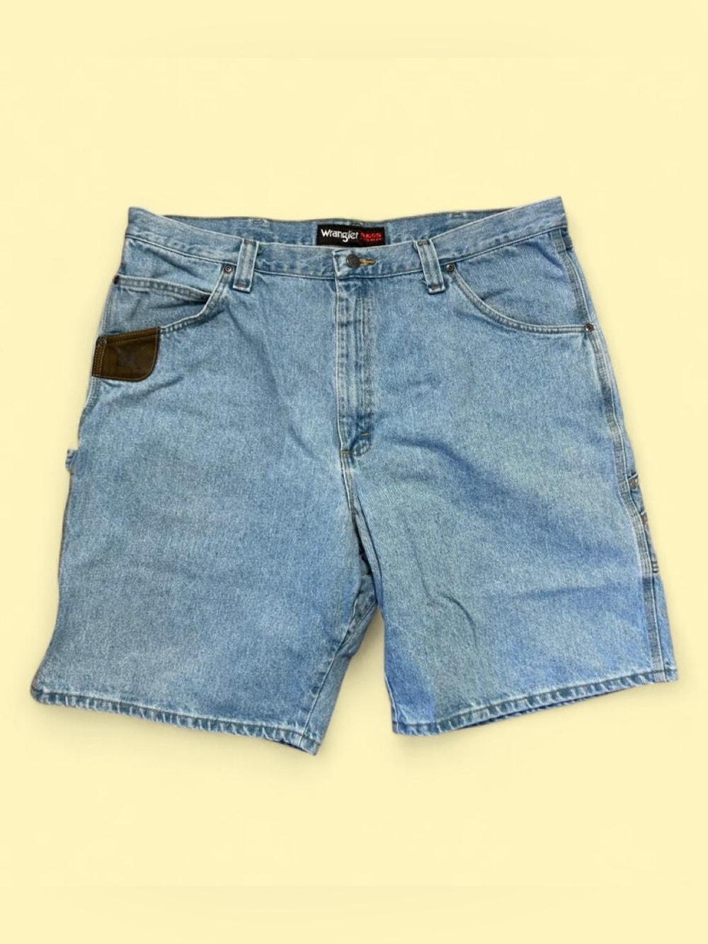 Wrangler Men's Light Blue Denim CargoWork Shorts